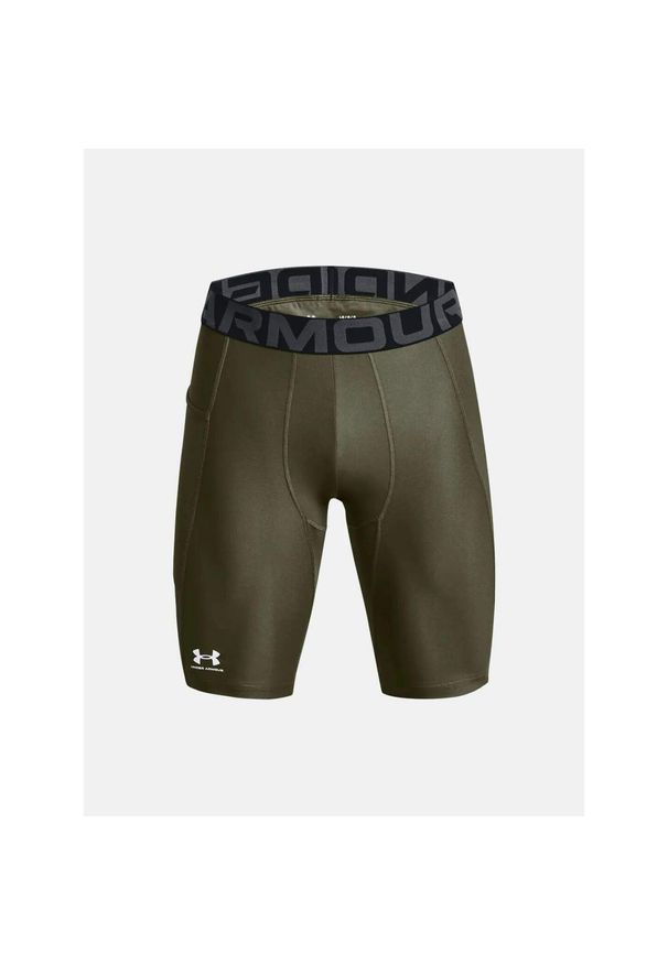 Długie szorty z kieszeniami Under Armour HeatGear. Kolor: zielony, biały, wielokolorowy. Długość: długie. Sport: bieganie, fitness