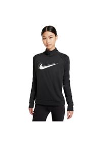 Koszulka damska do biegania Nike DRI-FIT Swoosh LS DD4902. Materiał: materiał, poliester, skóra, dzianina. Technologia: Dri-Fit (Nike). Długość: krótkie. Sport: bieganie #1