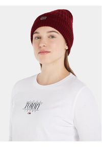 Tommy Jeans Czapka Tjw Cosy Knit Beanie AW0AW15462 Fioletowy. Kolor: fioletowy