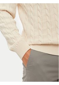 GANT - Gant Sweter 8050601 Beżowy Regular Fit. Kolor: beżowy. Materiał: bawełna