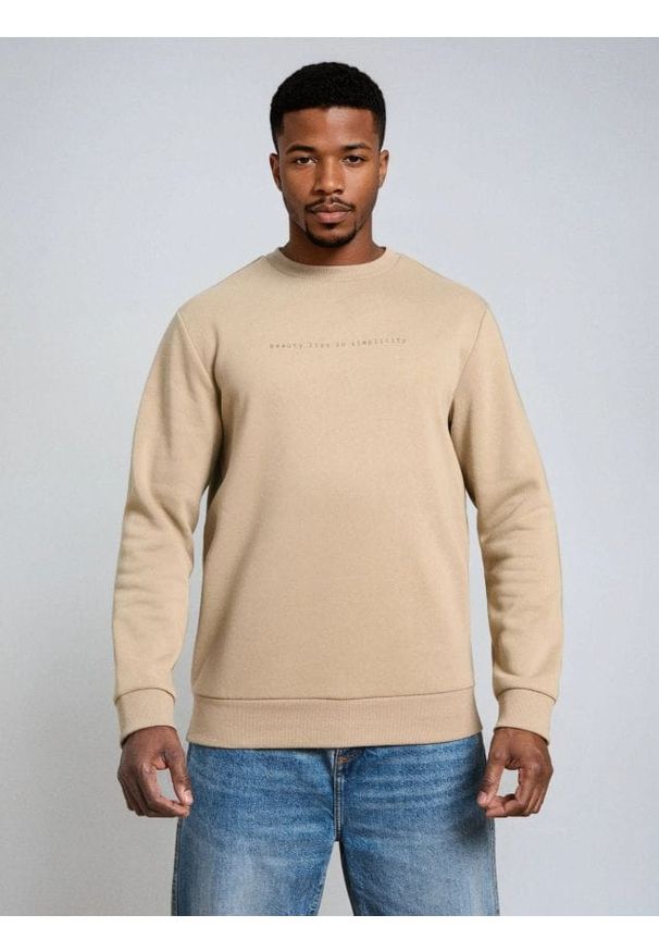 Sinsay - Bluza crewneck z napisem - Inny. Wzór: napisy