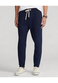Ralph Lauren - RALPH LAUREN - Granatowe spodnie dresowe. Kolor: niebieski. Materiał: dresówka. Wzór: haft