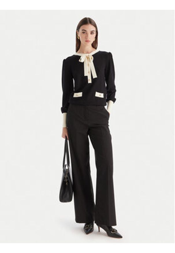 Luisa Spagnoli Sweter Maluma 100211 Czarny Regular Fit. Kolor: czarny. Materiał: wełna