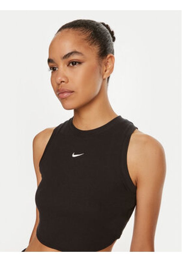 Nike Bluzka FB8279 Czarny Tight Fit. Kolor: czarny. Materiał: lyocell