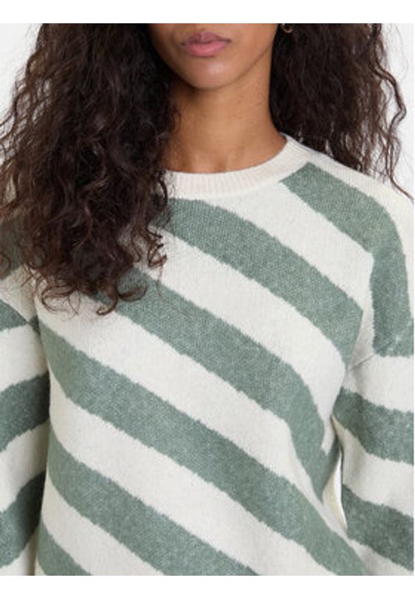 Vero Moda Sweter Lara 10310862 Beżowy Regular Fit. Kolor: beżowy. Materiał: syntetyk