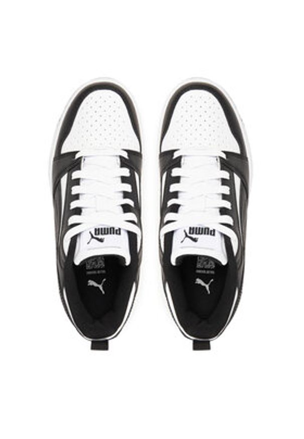 Puma Sneakersy Rebound V6 Lo Jr 393833 01 Biały. Kolor: biały. Materiał: skóra