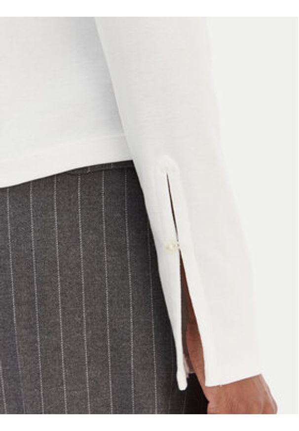 TOMMY HILFIGER - Tommy Hilfiger Bluzka Modern Cody WW0WW47850 Biały Slim Fit. Kolor: biały. Materiał: bawełna