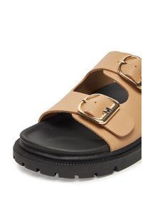 MEXX Klapki MX/021C-HY Beżowy. Kolor: beżowy. Materiał: skóra #6