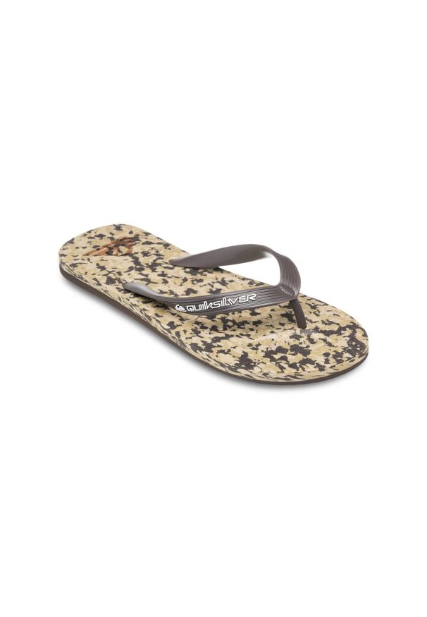 Quiksilver - Klapki dla Mężczyzn MOLOKAI RECYCLED. Okazja: na plażę. Kolor: beżowy. Materiał: guma, syntetyk, materiał. Styl: sportowy