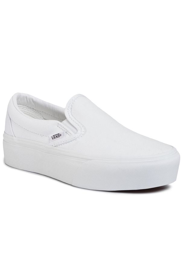 Tenisówki Vans Classic Slip-On P VN0A3JEZW001 True White. Zapięcie: bez zapięcia. Kolor: biały. Materiał: materiał