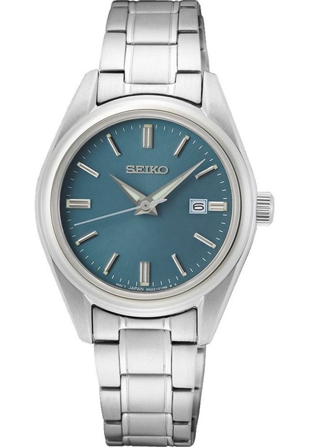 Zegarek Seiko Zegarek damski Seiko SUR531P1 srebrny. Kolor: srebrny