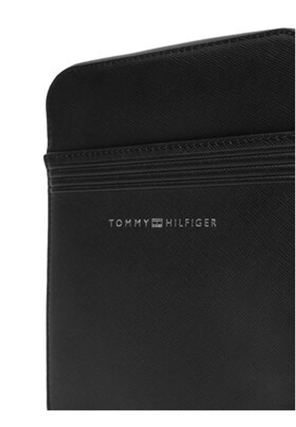 TOMMY HILFIGER - Tommy Hilfiger Saszetka Th Business Leath Mini Reporter AM0AM13215 Czarny. Kolor: czarny. Materiał: skóra