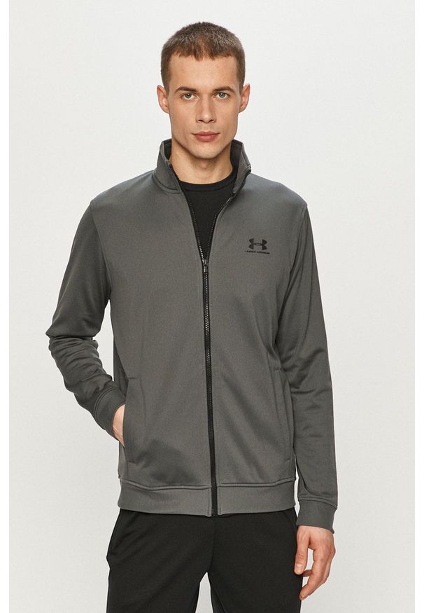 Under Armour - Bluza. Kolor: szary. Materiał: dzianina
