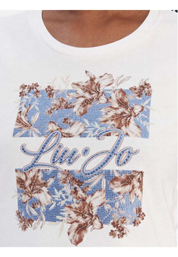 Liu Jo T-Shirt WA6493 JS923 Biały Regular Fit. Kolor: biały. Materiał: bawełna