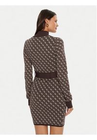 Guess Sukienka dzianinowa Lise W4BK43 Z37K0 Brązowy Regular Fit. Kolor: brązowy. Materiał: syntetyk