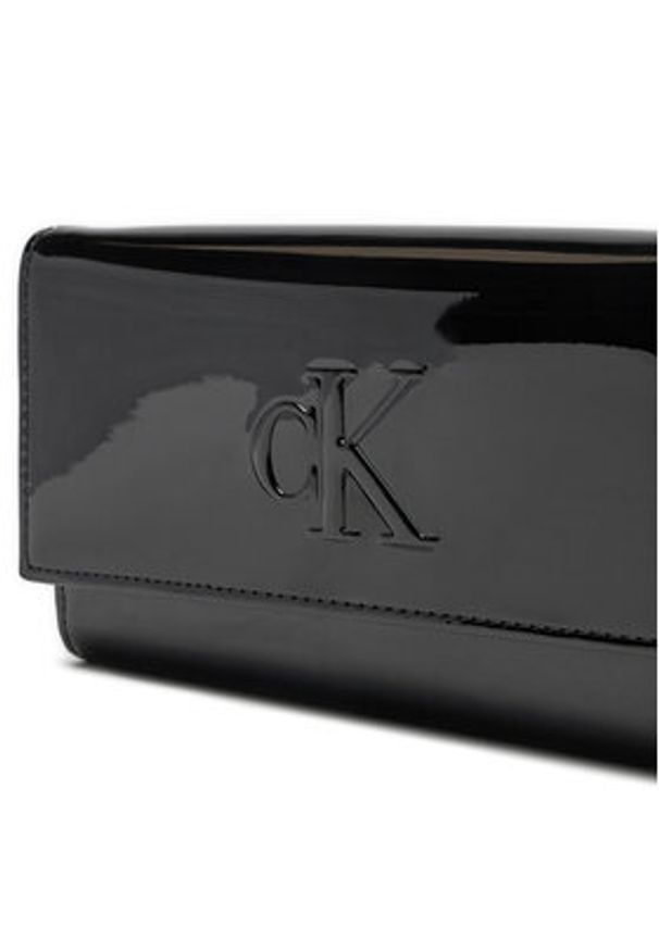 Calvin Klein Jeans Torebka Sculpted Long Fold Im K60K613061 Czarny. Kolor: czarny. Materiał: skórzane