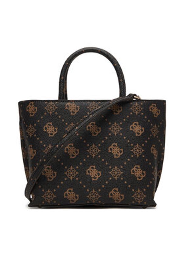 Guess Torebka Emelie Logo Mini HWGP99 28750 Brązowy. Kolor: brązowy. Materiał: skórzane