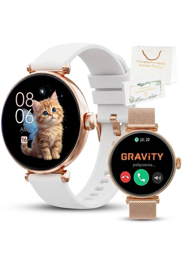Gravity Zegarek dziecięcy SMARTWATCH GRAVITY na Komunię - GT26-2 RG/RG/WH. Rodzaj zegarka: smartwatch