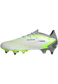 Adidas - Buty piłkarskie adidas Predator Accuracy.1 Low Sg IF2292 białe. Zapięcie: sznurówki. Kolor: biały. Materiał: materiał, guma. Szerokość cholewki: normalna. Sport: piłka nożna