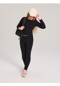 Sinsay - Legginsy z grubej prążkowanej dzianiny - czarny. Kolor: czarny. Materiał: dzianina, prążkowany #1