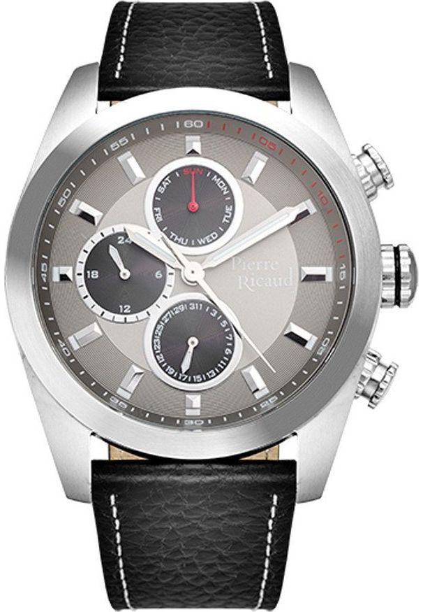 Zegarek Pierre Ricaud Zegarek męski Pierre Ricaud P97223.5217QF czarny. Kolor: czarny