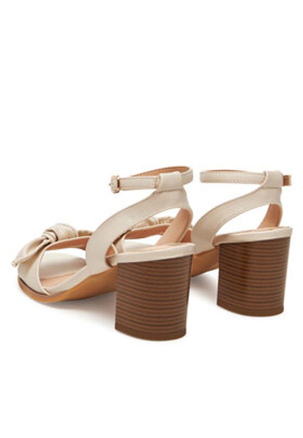 Clara Barson Sandały WS24053-01 Écru. Materiał: materiał, syntetyk
