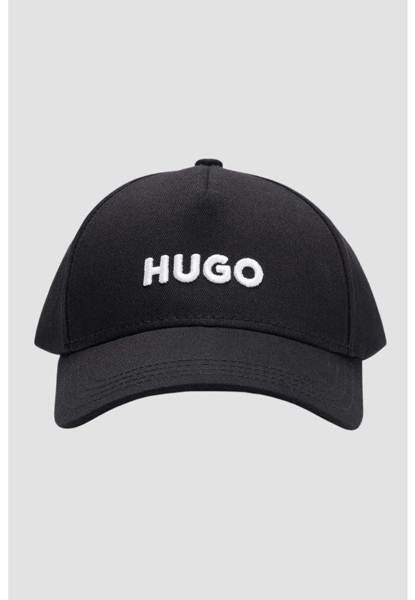 Hugo - HUGO Czarna czapka z daszkiem. Kolor: czarny
