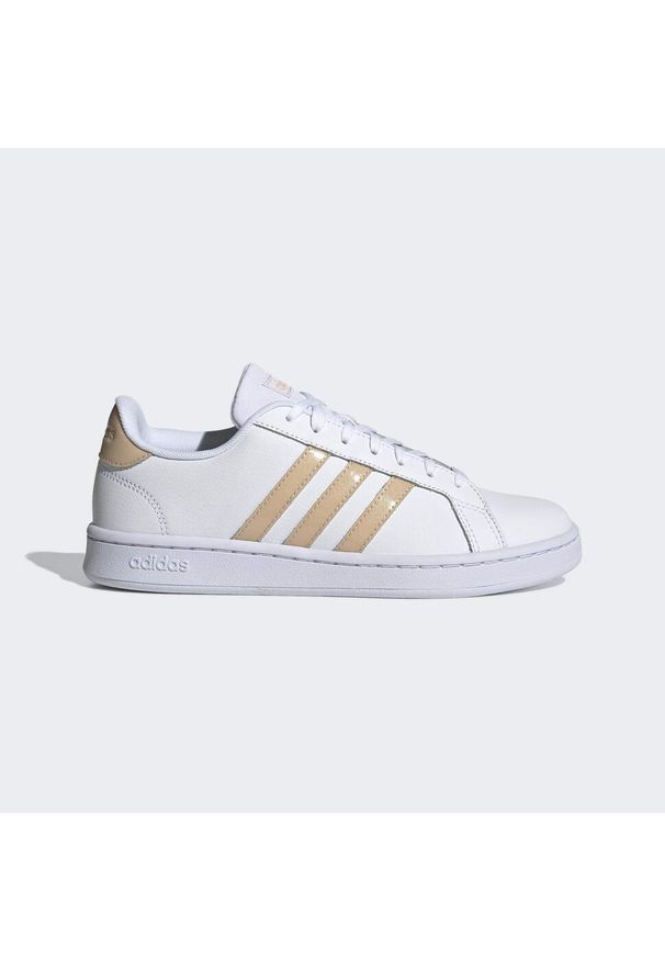 Buty Kobieta Adidas Grand Court biały. Okazja: na co dzień. Kolor: różowy, biały, wielokolorowy