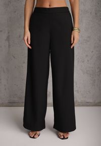 Renee - Czarny Garniturowy Komplet z Bawełną Spodnie Wide Leg i Kamizelka Utility Aloane. Kolor: czarny. Materiał: bawełna #8