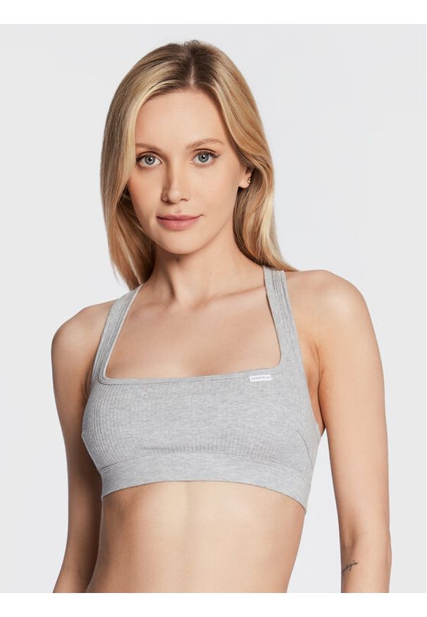 Chantelle Biustonosz top Cotton Comfort C15P10 Szary. Kolor: szary. Materiał: bawełna