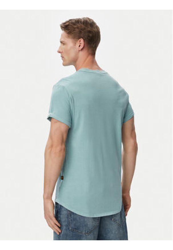 G-Star RAW - G-Star Raw T-Shirt Lash D16396-2653 Turkusowy Regular Fit. Kolor: turkusowy. Materiał: bawełna