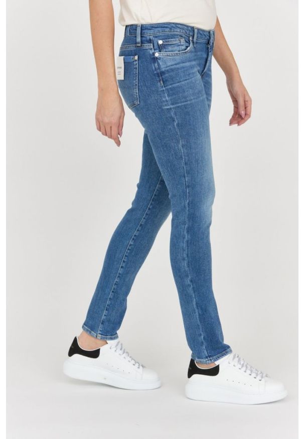 7 FOR ALL MANKIND Niebieskie jeansy PYPER SLIM ILLUSION Stride. Kolor: niebieski
