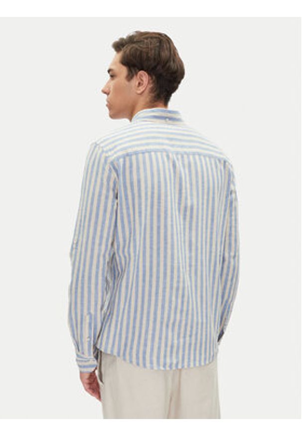 Mustang Koszula Rawlins 1016249 Błękitny Slim Fit. Kolor: niebieski. Materiał: bawełna