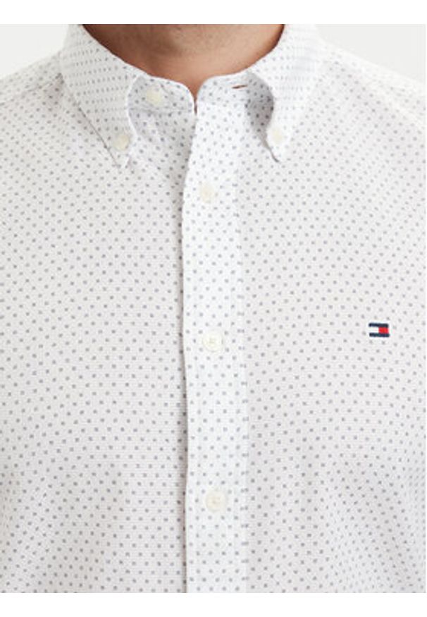 TOMMY HILFIGER - Tommy Hilfiger Koszula Poplin MW0MW43318 Biały Regular Fit. Kolor: biały. Materiał: bawełna