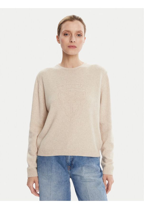 JOOP! Sweter 58 253KN58Kumo 30047489 Beżowy Loose Fit. Kolor: beżowy. Materiał: syntetyk, wiskoza