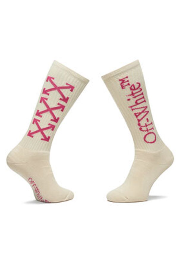 OFF-WHITE - Off-White Skarpety Wysokie Męskie OWRA003S23KNI0010432 Écru. Materiał: bawełna, materiał