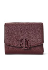 Lauren Ralph Lauren - LAUREN RALPH LAUREN Portfel damski 432966782009 Bordowy. Kolor: czerwony. Materiał: skóra