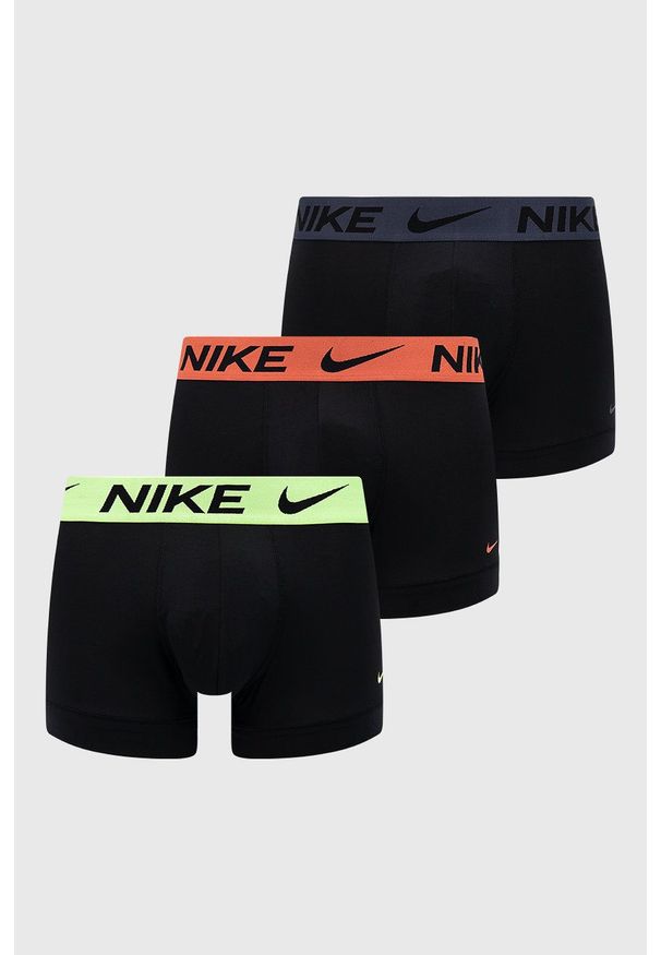Nike Bokserki (3-pack) męskie kolor czarny. Kolor: czarny. Materiał: tkanina, skóra, włókno
