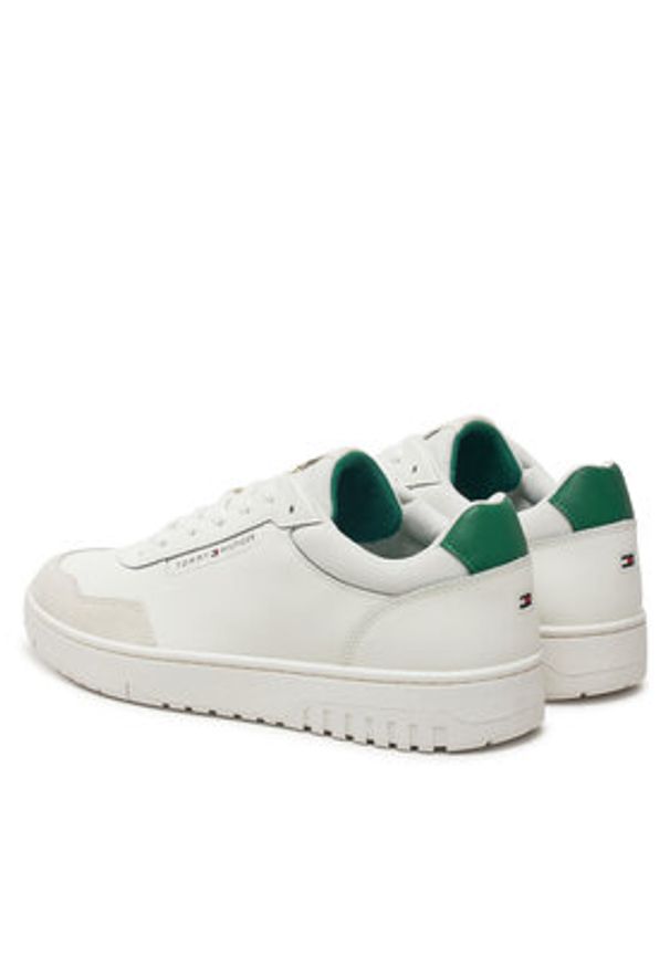 TOMMY HILFIGER - Tommy Hilfiger Sneakersy FM0FM05467 Biały. Kolor: biały. Materiał: skóra