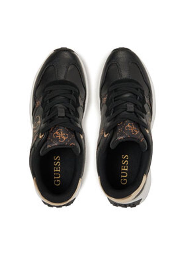 Guess Sneakersy FLPLUC FAL12 Czarny. Kolor: czarny. Materiał: skóra
