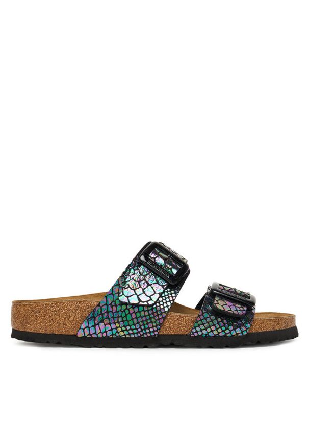Birkenstock Klapki Sydney Cushion Buckle 1030932 Kolorowy. Materiał: skóra. Wzór: kolorowy