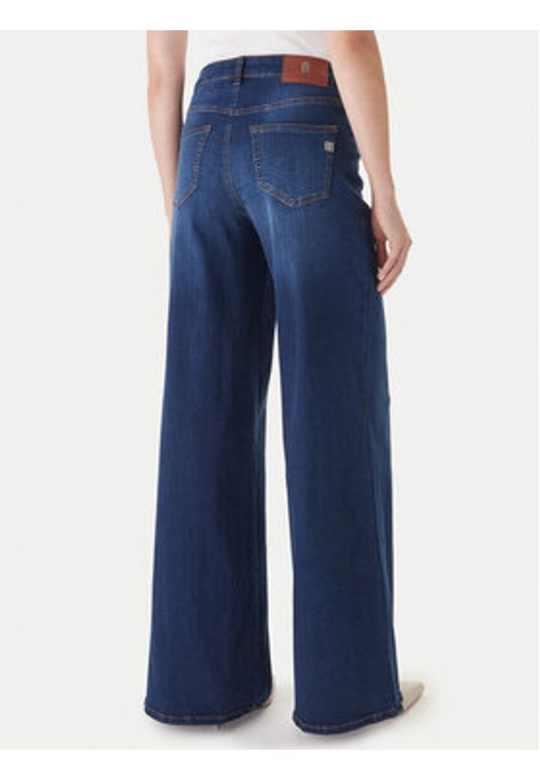 Fracomina Jeansy FP25WV3015D46002 Granatowy Wide Leg. Kolor: niebieski