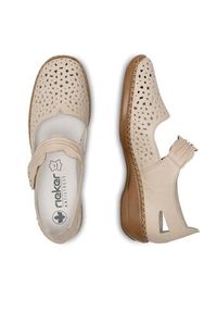 Rieker Półbuty 41399-60 Beżowy. Kolor: beżowy. Materiał: skóra #6