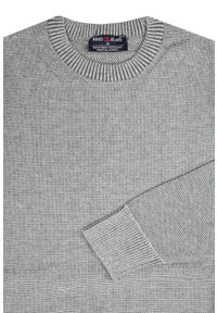 Męski Sweter Pako Jeans - Wełniany - Popielaty Melanż. Kolor: szary. Materiał: wełna, akryl. Wzór: melanż. Styl: klasyczny, elegancki