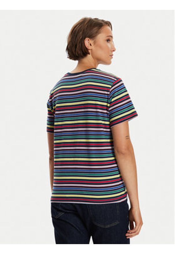 Wrangler T-Shirt Stripe 112356456 Kolorowy Regular Fit. Materiał: bawełna. Wzór: kolorowy