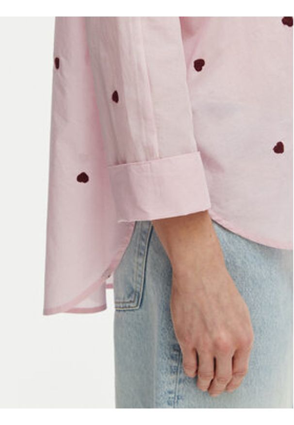 only - ONLY Koszula 15283743 Różowy Box Fit. Kolor: różowy. Materiał: bawełna