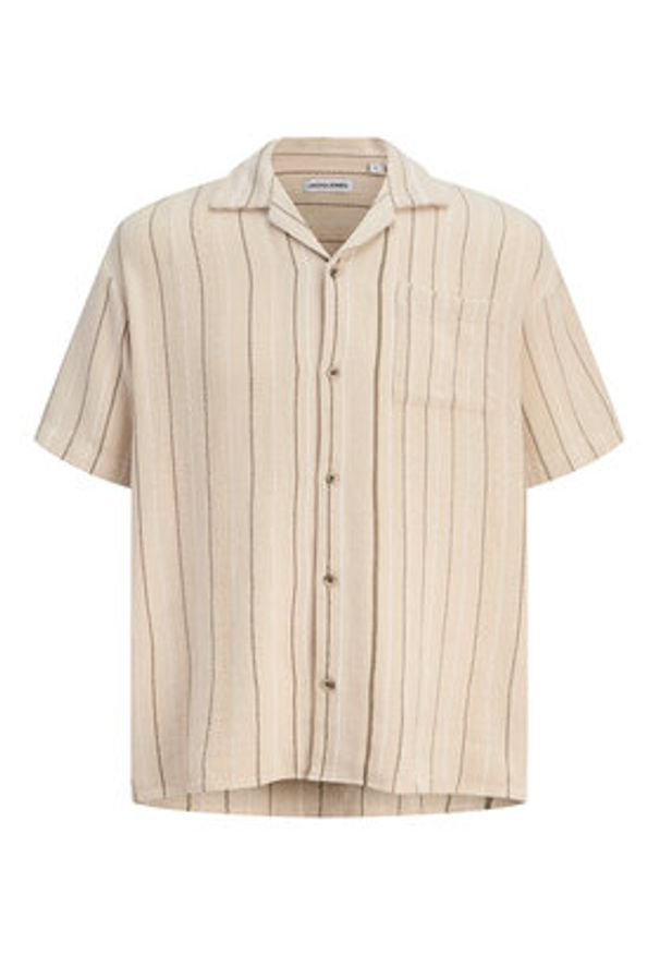 Jack & Jones Koszula Bradley 12290119 Beżowy Regular Fit. Kolor: beżowy. Materiał: bawełna