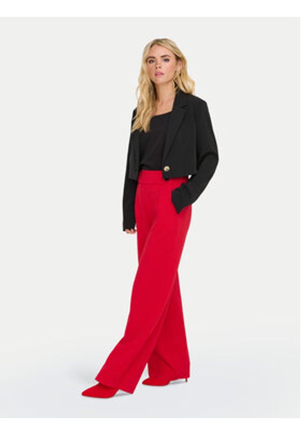JDY Spodnie materiałowe Geggo 15208430 Czerwony Wide Leg. Kolor: czerwony. Materiał: syntetyk