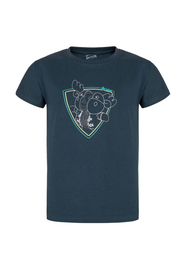 Chłopięcy bawełniany t-shirt Kilpi ALBION-JB. Kolor: niebieski. Materiał: bawełna