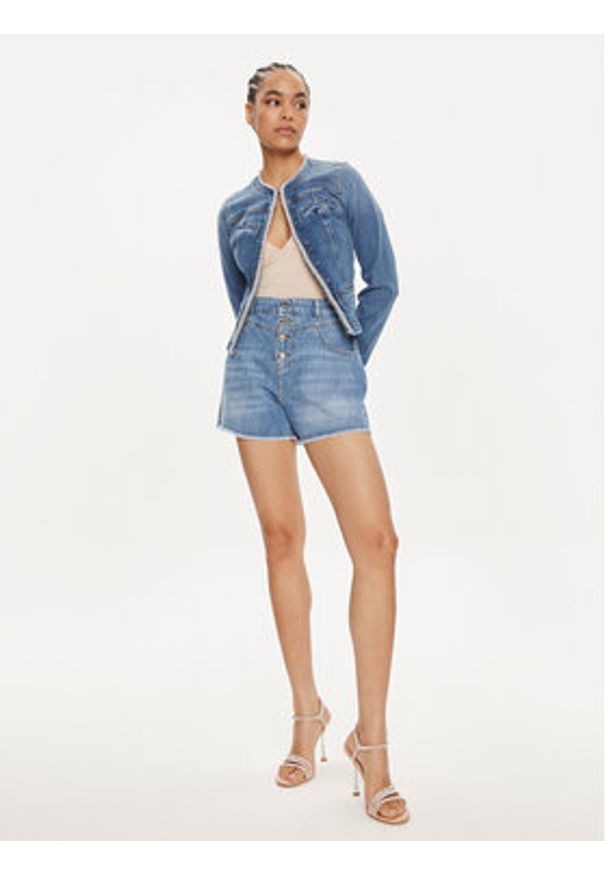 Liu Jo Szorty jeansowe UA4161 D4828 Niebieski Relaxed Fit. Kolor: niebieski. Materiał: bawełna